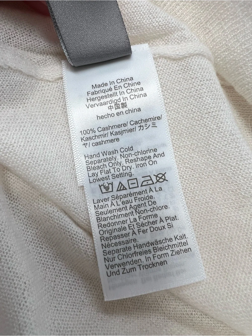 J. Crew Oversized featherweight cashmere V-neck sweater Snow White Size Medium